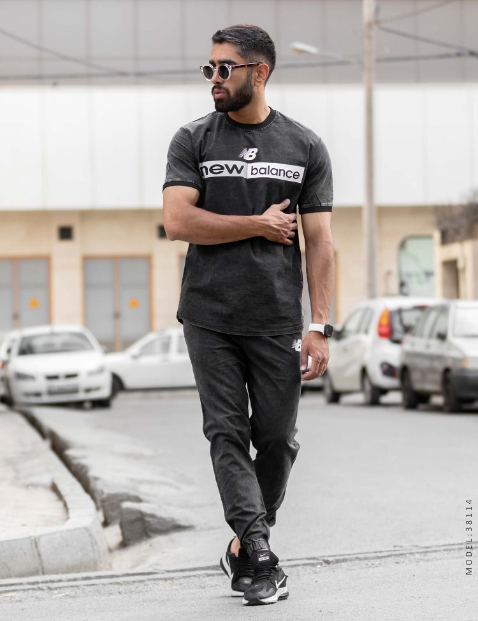 ست تیشرت و شلوار اسپرت لی New Balance مدل 38114 - 3