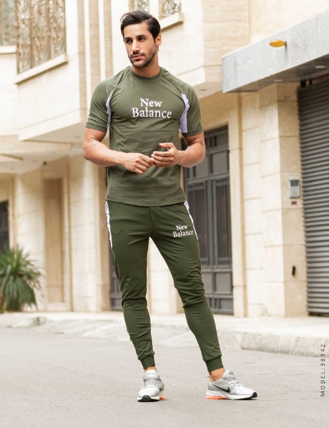 ست تیشرت و شلوار مردانه New Balance مدل 38342 - 2