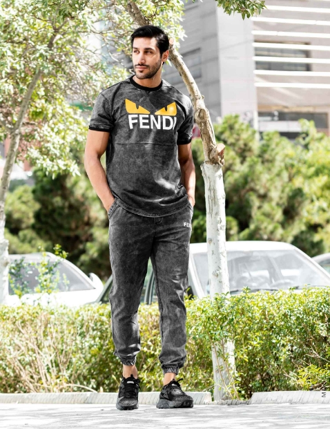 ست تیشرت و شلوار اسپرت لی Fendi مدل 38483 - 2