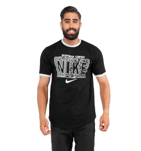 تیشرت مردانه چاپی یقه گرد Nike مدل 38607