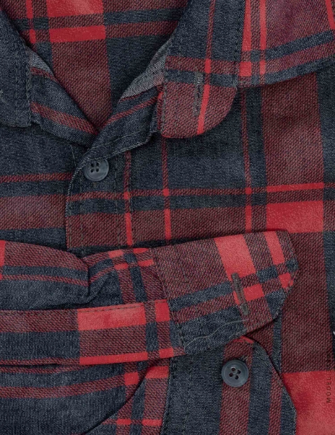 پیراهن مردانه چهارخانه Polo مدل 38995 - 2
