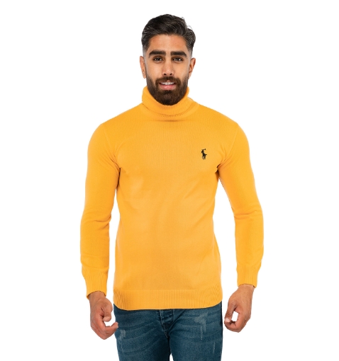 بافت مردانه ساده یقه اسکی Polo مدل 39003