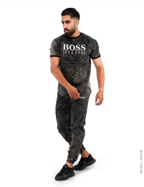 ست تیشرت و شلوار اسپرت لی Boss مدل 39010