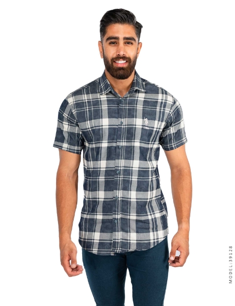 پیراهن مردانه چهارخانه Polo مدل 39128