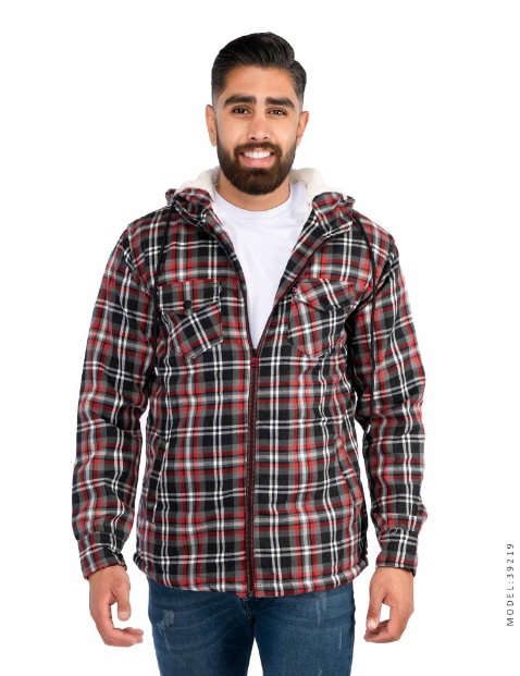کاپشن مردانه چهارخانه Kiyan مدل 39219